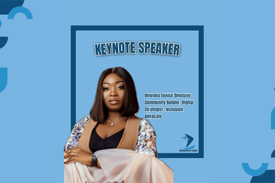Omotola Eunice Omotayo a keynote speaker in FOSSCOMM 2025